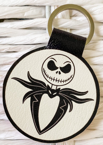 Nightmare Before Christmas Faux Leather Keychain