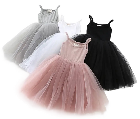 Sleeveless Tulle Dress (Multiple Colors)
