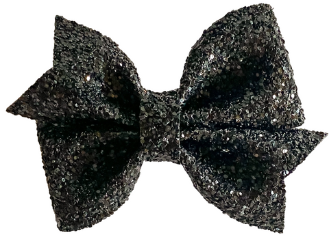 Outer Space Glitter Faux Leather Bow (Multiple Options)