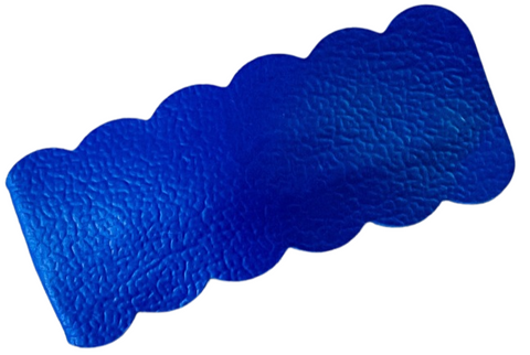 2" Berry Blue Faux Leather Snap Clip