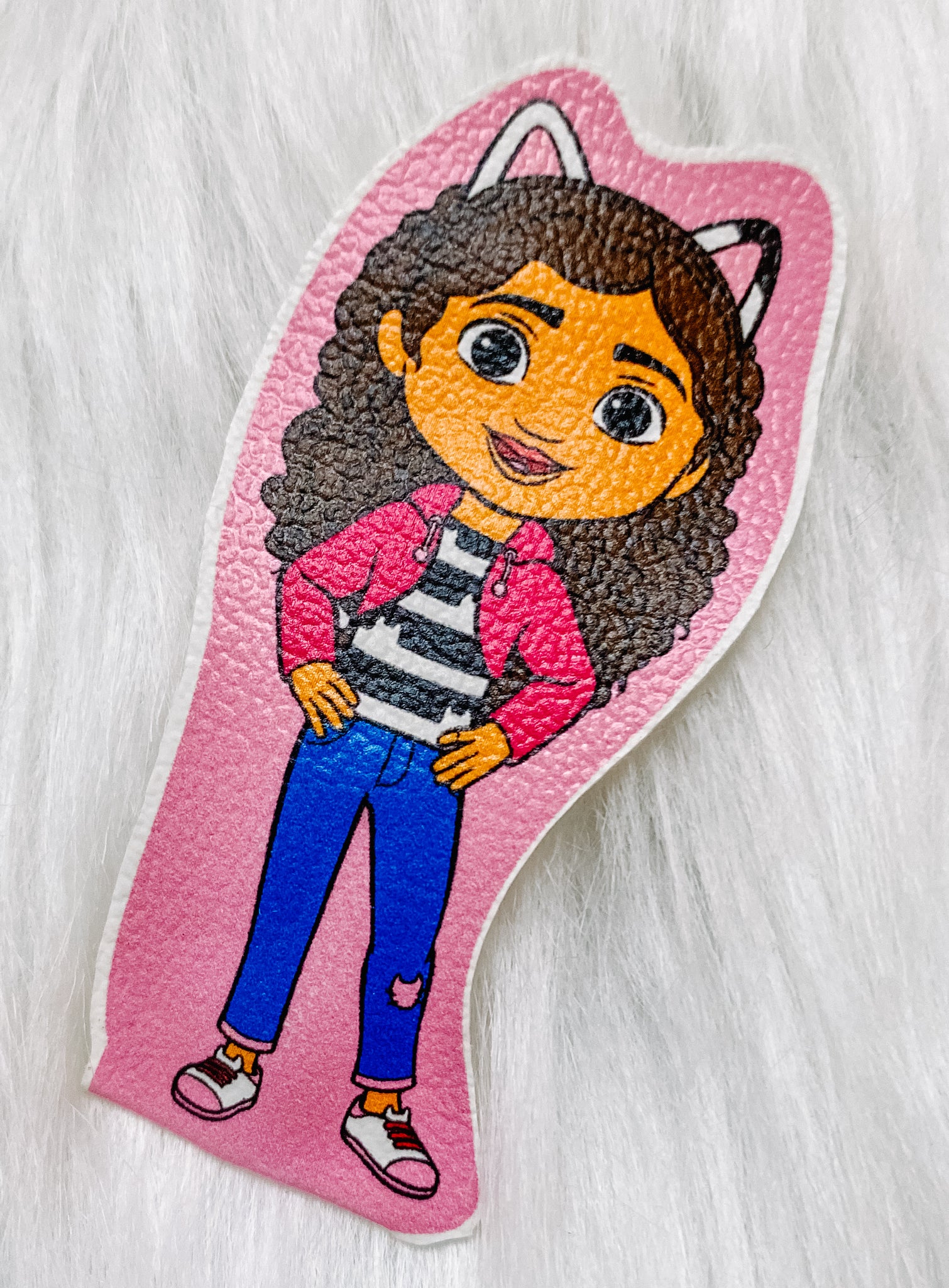 Oversized Gabby's Dollhouse Faux Leather Snap Clip