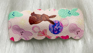 2" Trendy Girl Easter Faux Leather Snap Clip