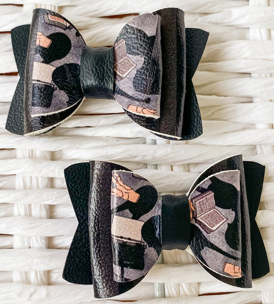 Wednesday Faux Leather Bow (Multiple Options)