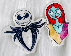 Oversized Nightmare Before Christmas Faux Leather Snap Clip Set