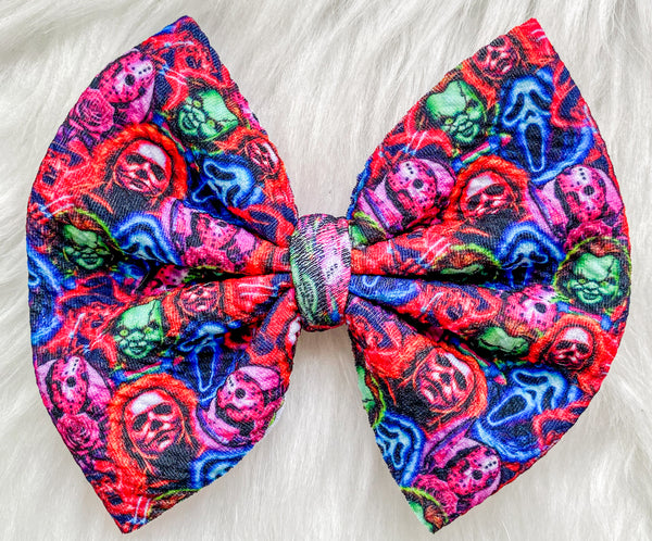 Neon Killers Fabric Bow (Multiple Options)