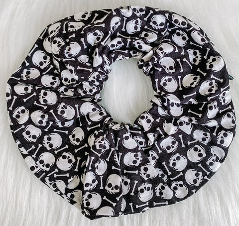 XL Skull & Bones Zipper Scrunchie