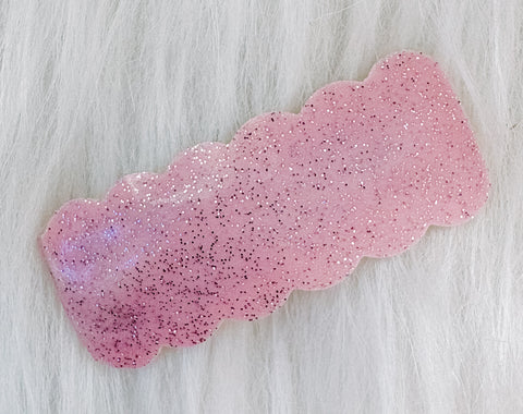 2" Space Pink Faux Leather Snap Clip