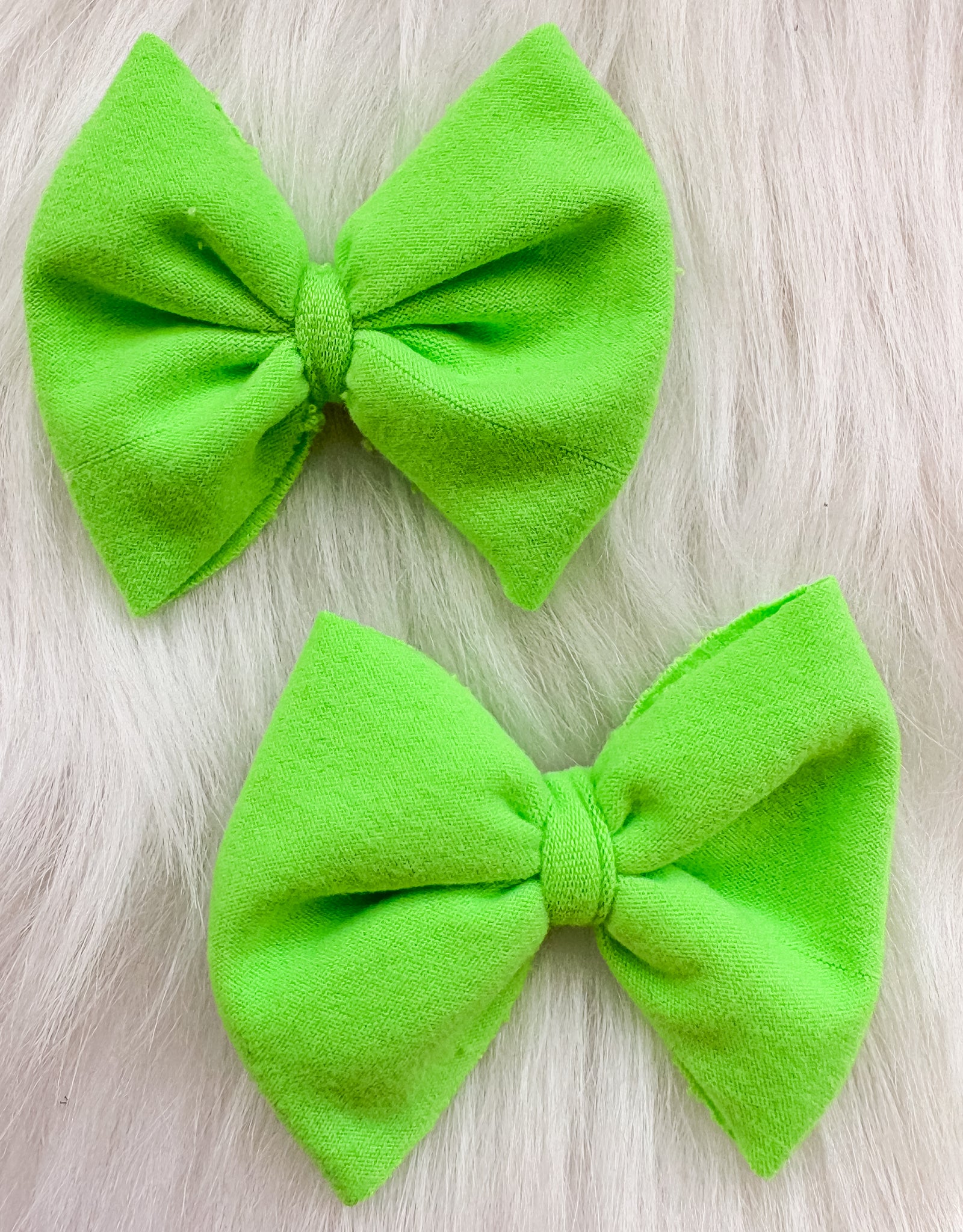 Neon Green Stretch Fabric Bow (Multiple Options)