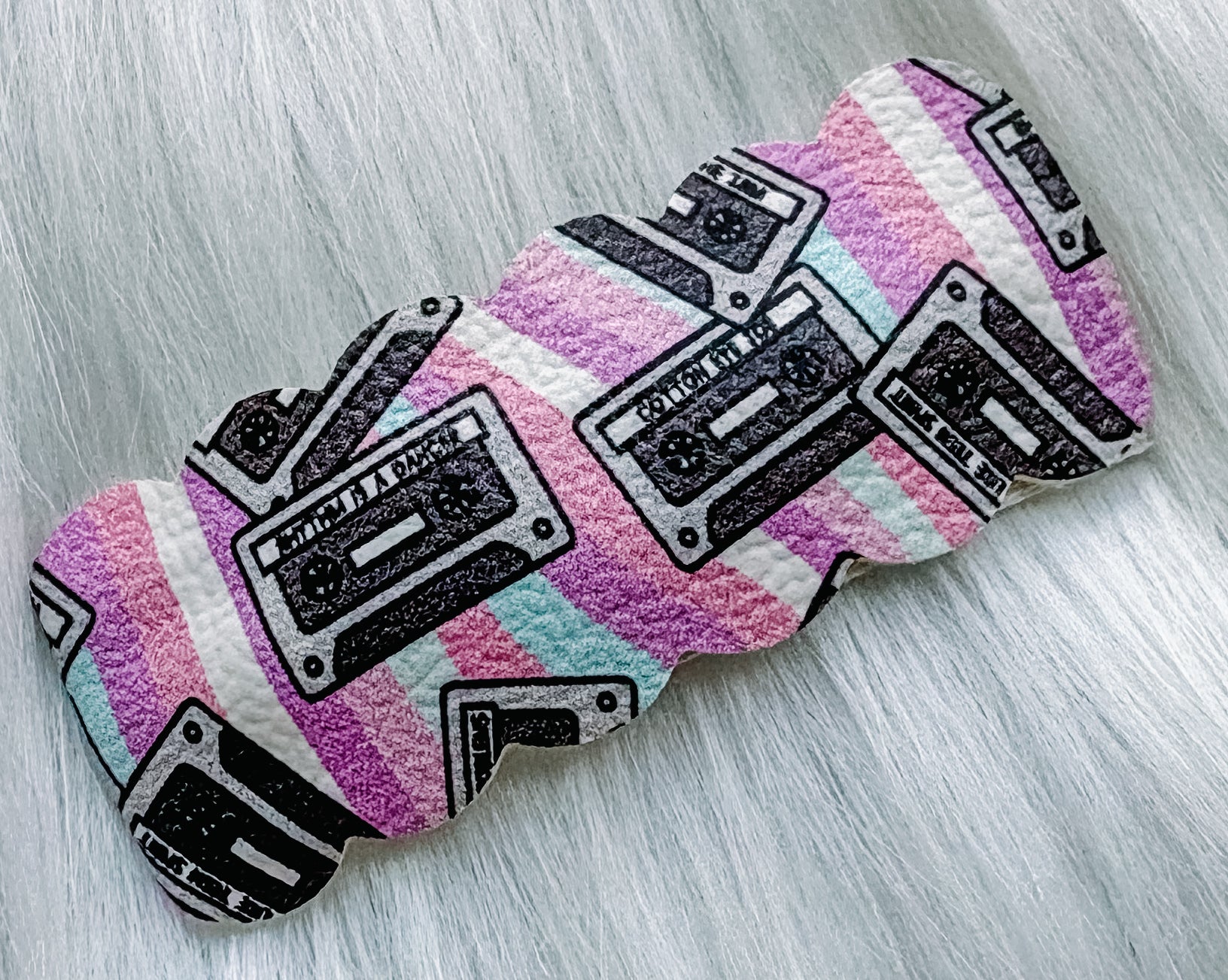 2" Retro Tapes Faux Leather Snap Clip
