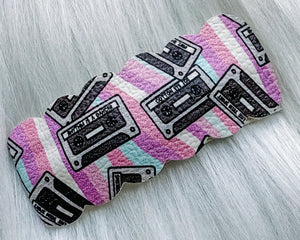 2" Retro Tapes Faux Leather Snap Clip