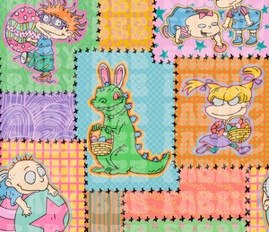Easter Rugrats Fabric Bow (Multiple Options) (EXTENDED TAT)