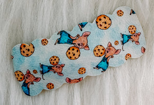 2" Give a Mouse a Cookie Faux Leather Snap Clip