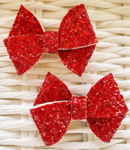 Wild Cherry Faux Leather Bow (Multiple Options)