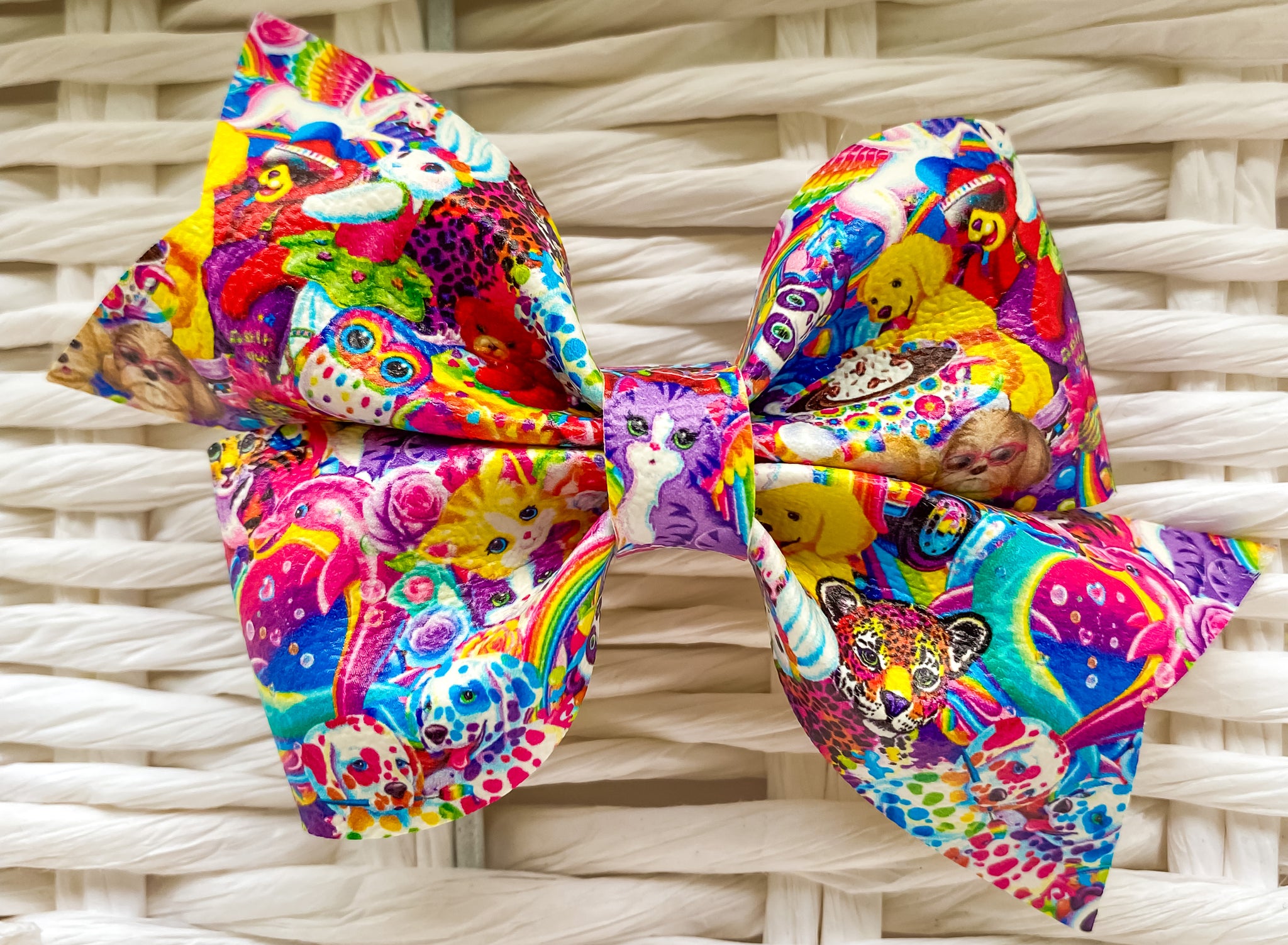 Lisa Frank Stickers Faux Leather Bow (Multiple Options)