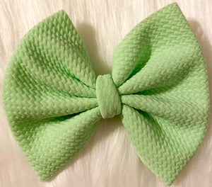 Honeydew Green Fabric Bow (Multiple Options)