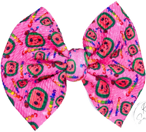 Pink Cocomelon Fabric Bow (Multiple Options)
