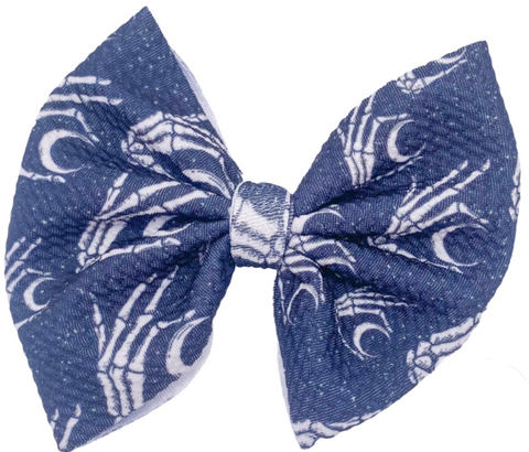 Skeleton Hands Fabric Bow (Multiple Options)