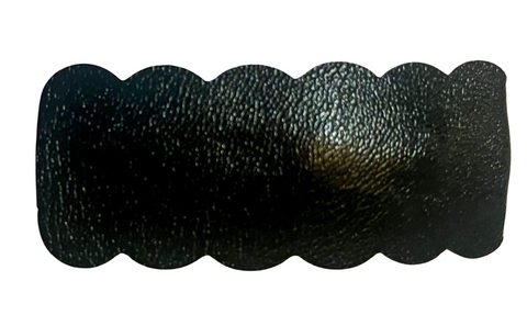 2" Licorice Faux Leather Snap Clip