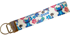 5" Lilo & Stitch Faux Leather Wristlet Keychain