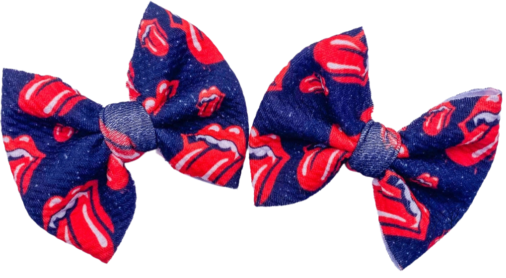 Rolling Stones Fabric Bow (Multiple Options)
