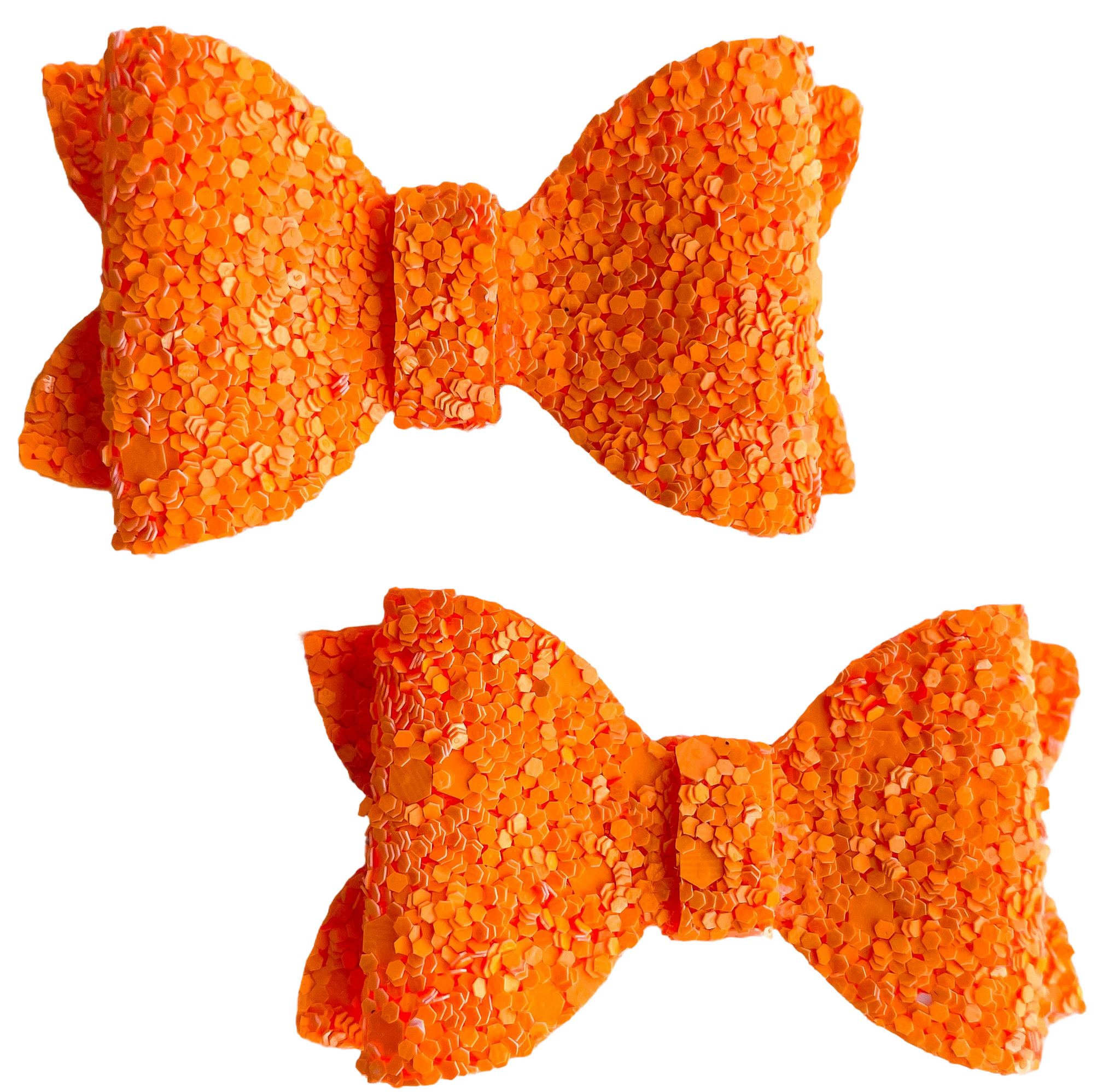 Tangerine Ice Faux Leather Bow (Multiple Options)