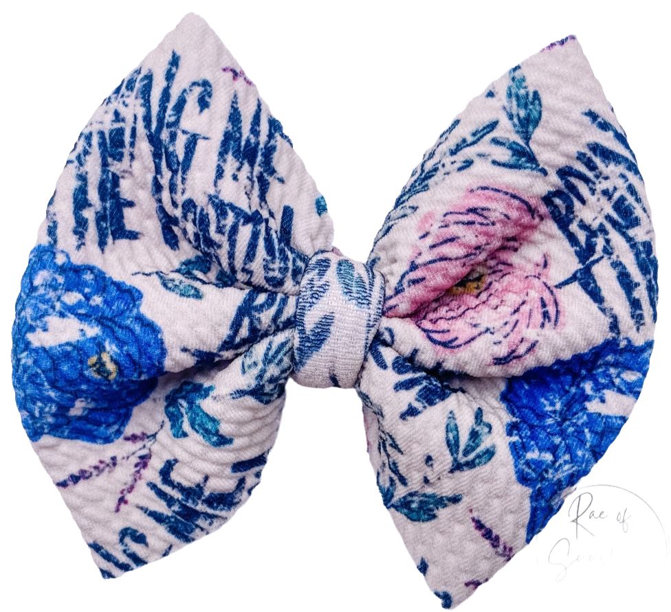 Floral Bring Me the Horizon Fabric Bow (Multiple Options)