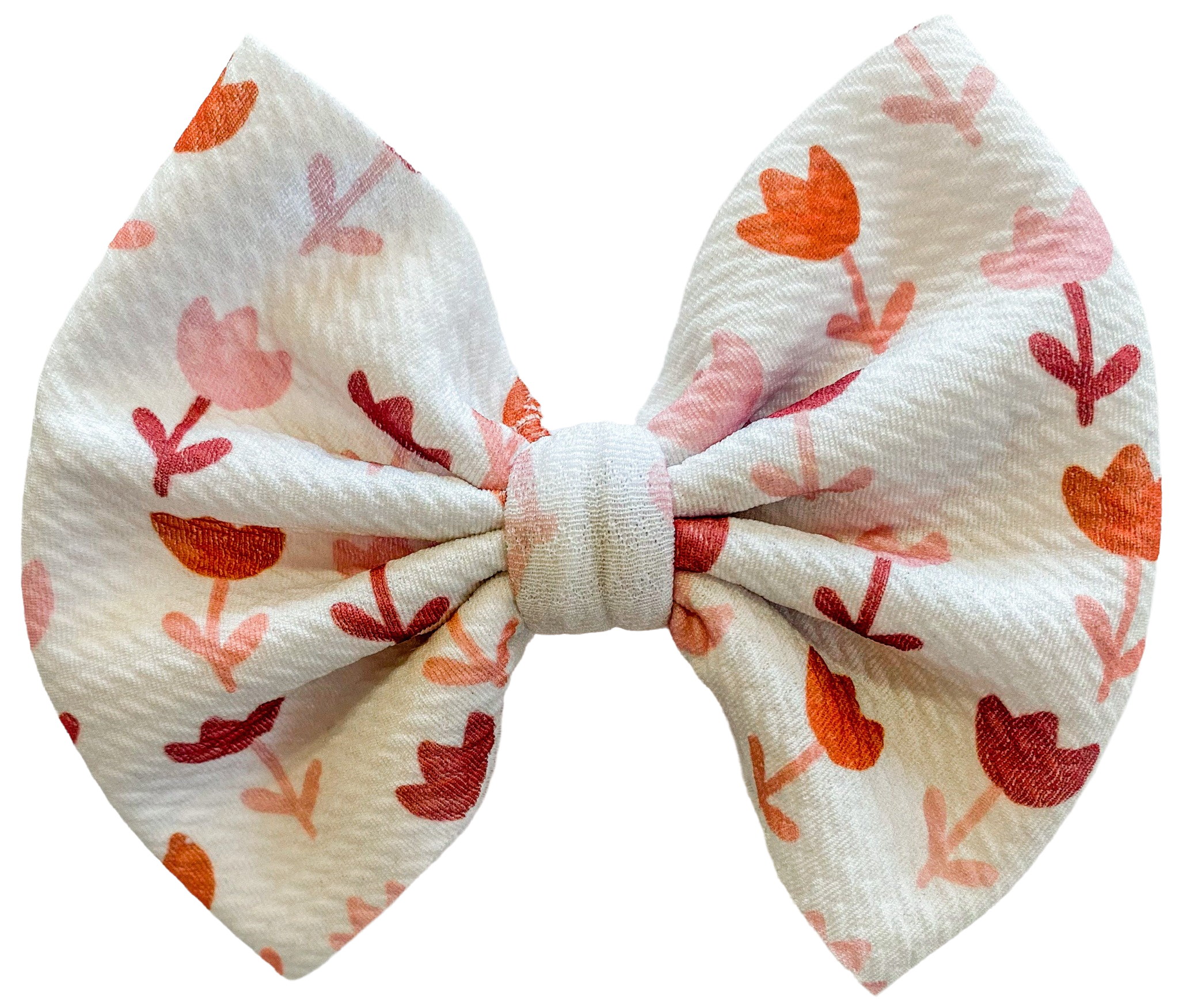 Simple Floral Fabric Bow (Multiple Options)