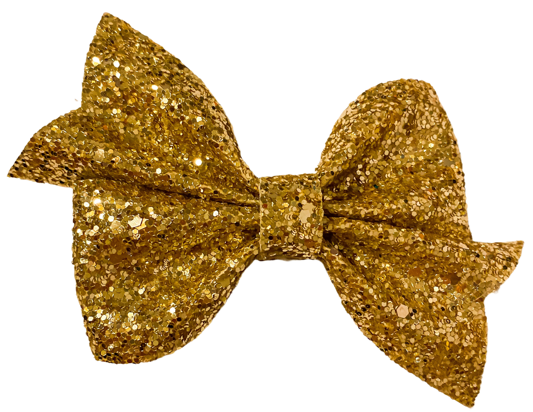 Gold Glitter Faux Leather Bow (Multiple Options)