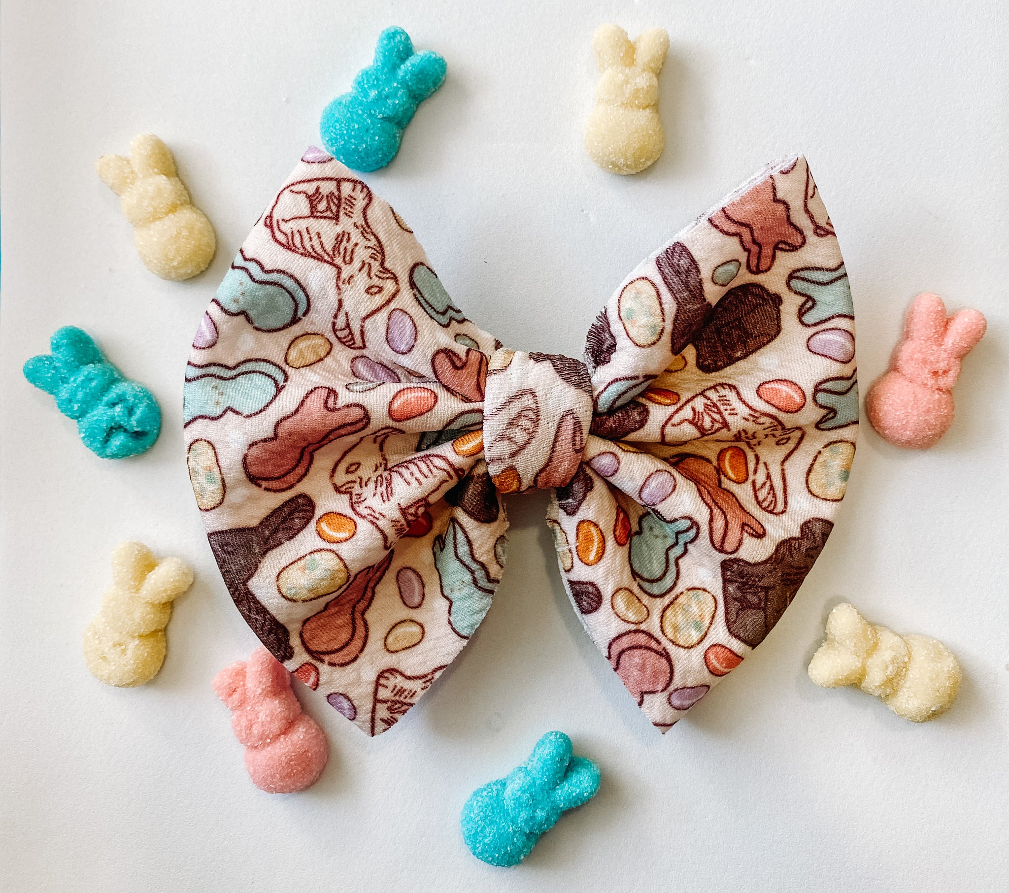 Pastel Candy Fabric Bow (Multiple Options)